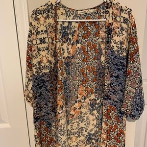 Floral 3/4 Sleeve Kimono